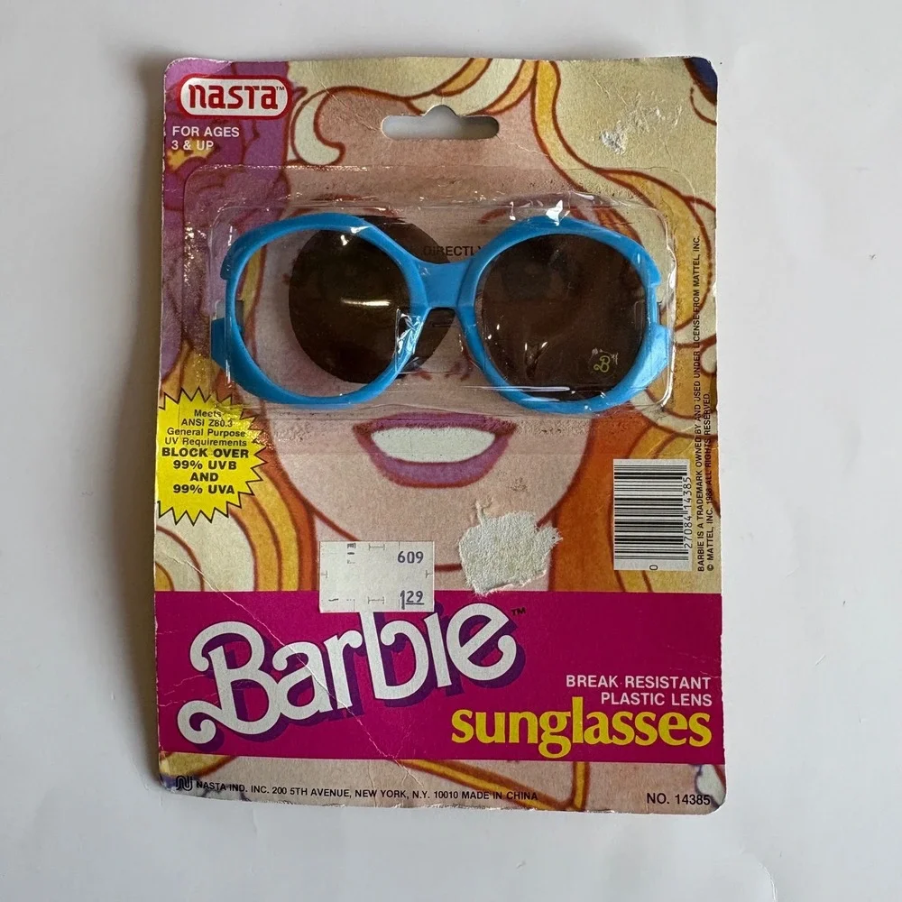 Vintage 1988 Barbie Sunglasses Nasta Blue‎ Plastic Lenses New in Package 14385